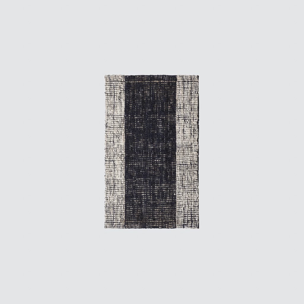 Handwoven Rug with Contrast Panel Design | Multiple Sizes Available
