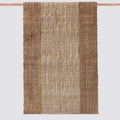 Handwoven Rug with Contrast Panel Design | Multiple Sizes Available