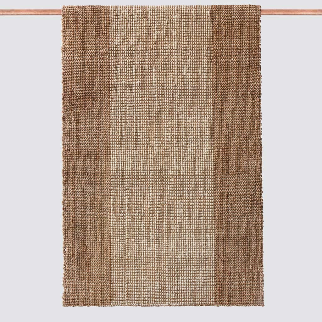 Handwoven Rug with Contrast Panel Design | Multiple Sizes Available