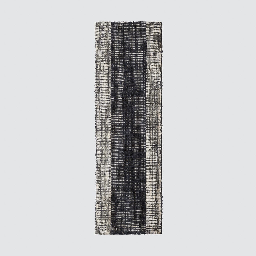 Handwoven Rug with Contrast Panel Design | Multiple Sizes Available