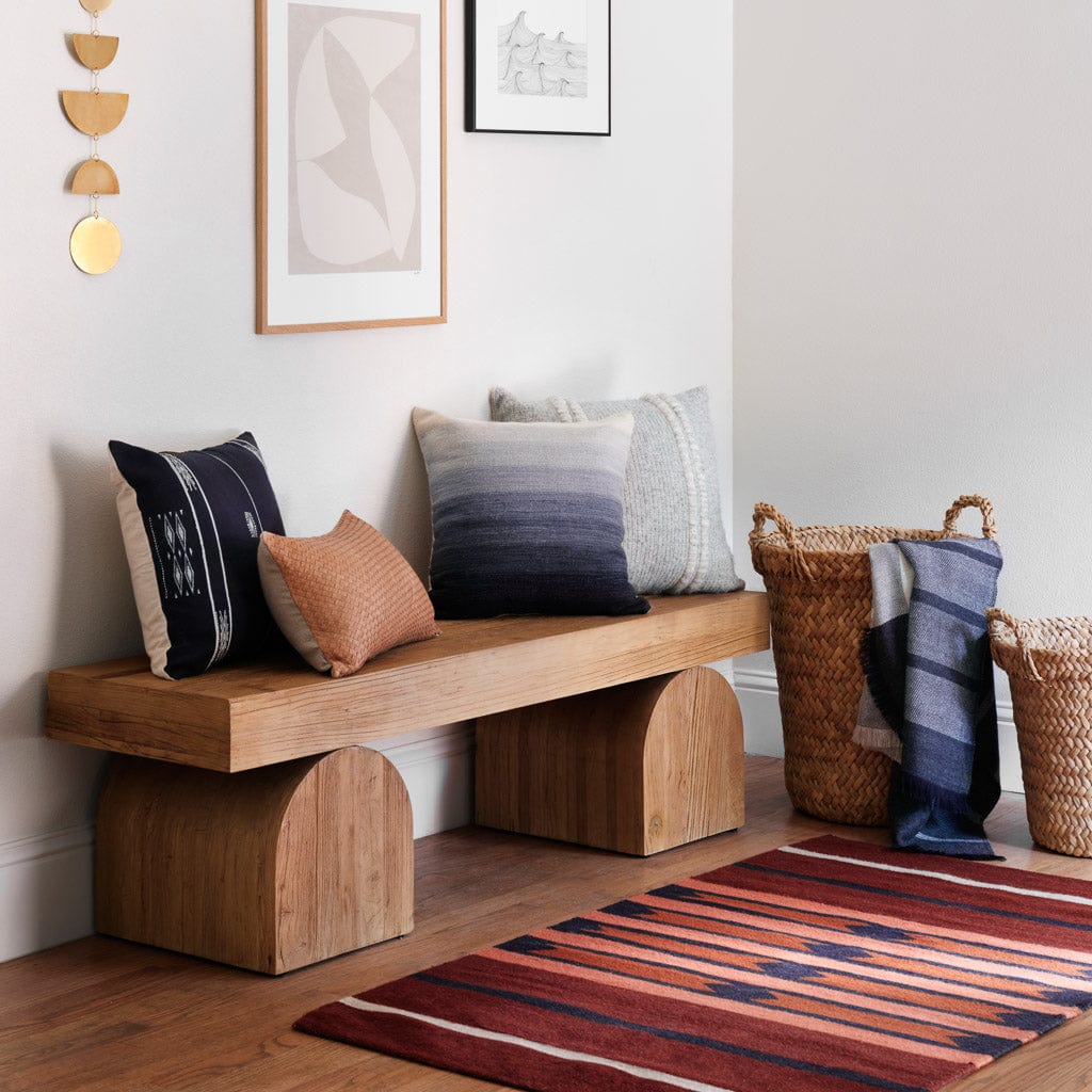 Handwoven Rug with Geometric Stripe Pattern | Multiple Sizes Available