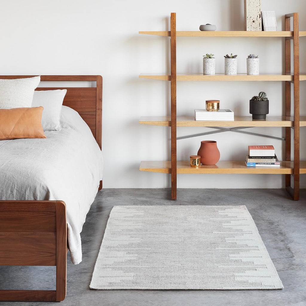 Handwoven Rug with Soft Gradient Geometric Pattern | Multiple Sizes