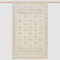 Handwoven Rug with Subtle Raised Pattern | Light Neutral Tone