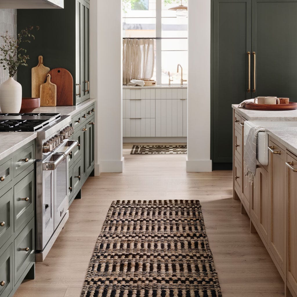 Handwoven Rug with Bold Horizontal Stripe Texture | Multiple Sizes