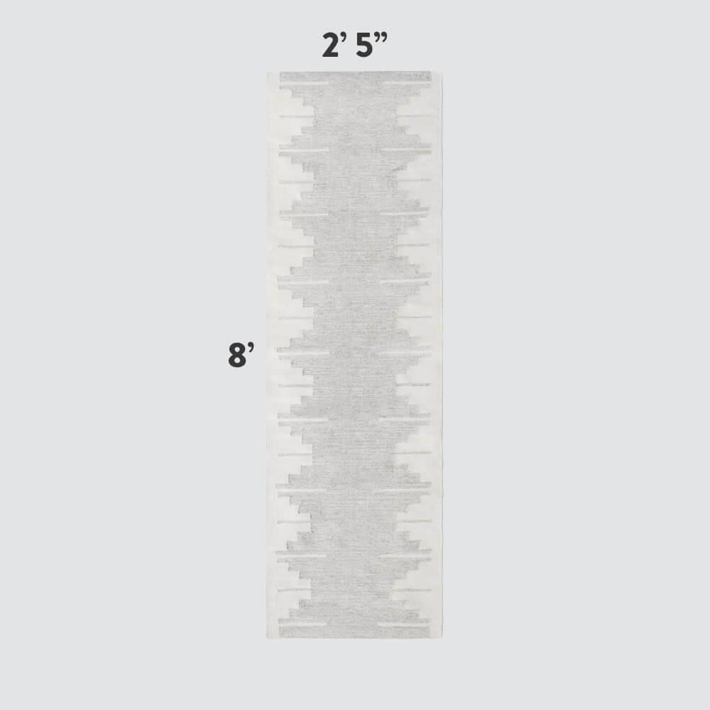 Handwoven Rug with Soft Gradient Geometric Pattern | Multiple Sizes