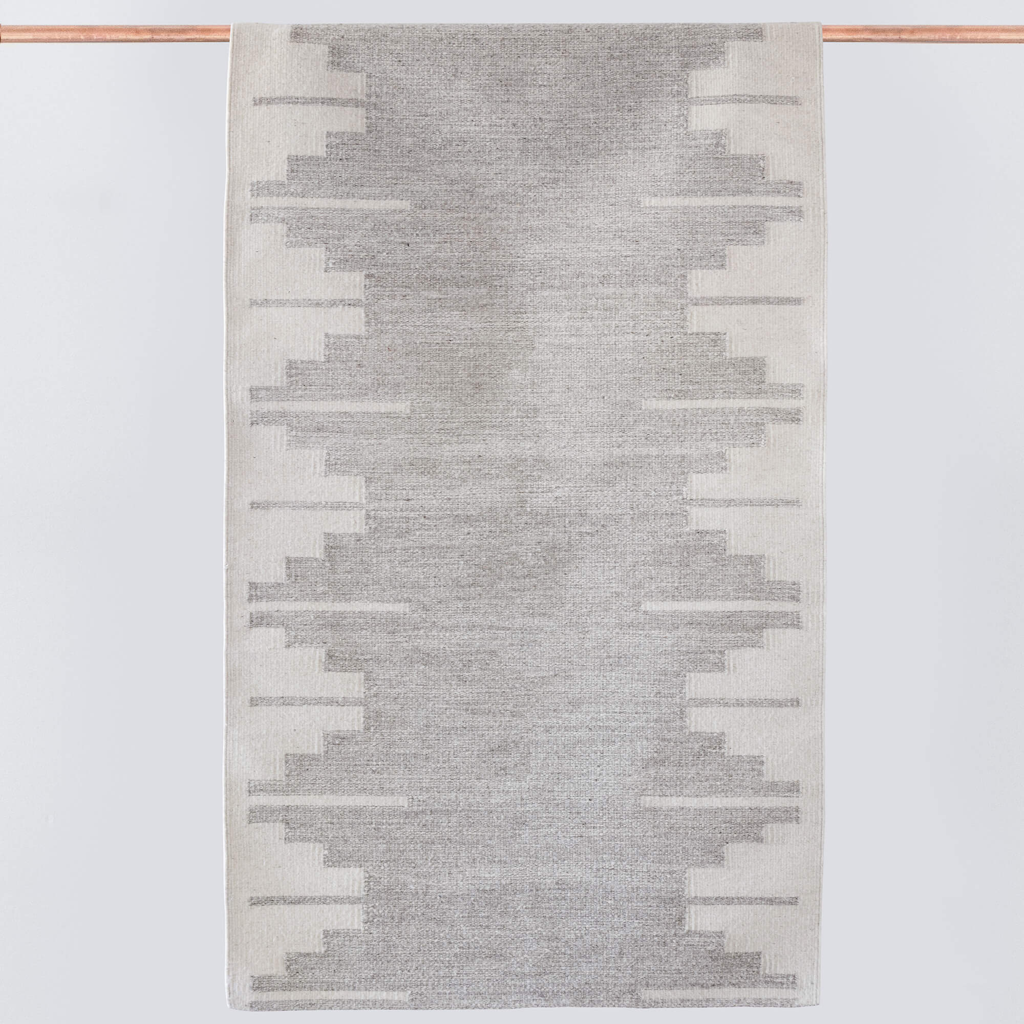 Handwoven Rug with Soft Gradient Geometric Pattern | Multiple Sizes